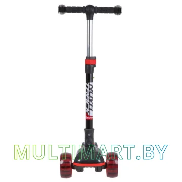 Самокат Novatrack RainBow Basic Black 120BB.RAINBOW.BRD20 (черный/красный, 2020) картинка 2